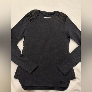 Marc New York Charcoal Long Sleeve Top